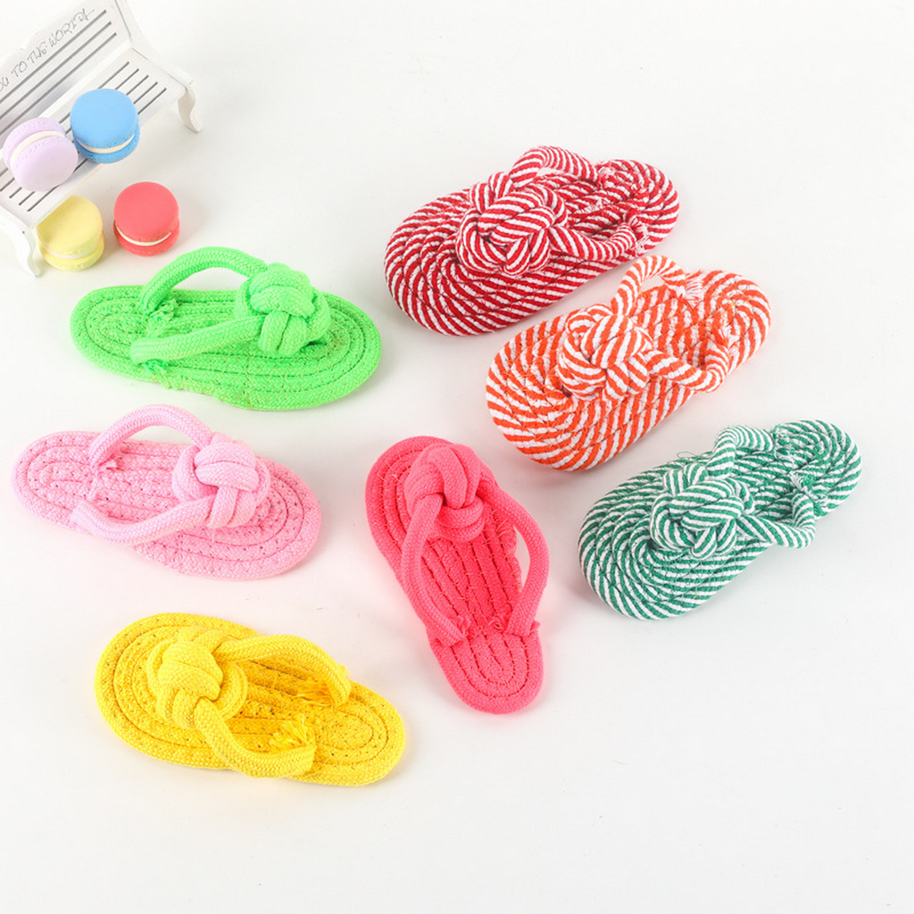 Candy Color Rope Dog Toy – Slipper Design_CWMM8029