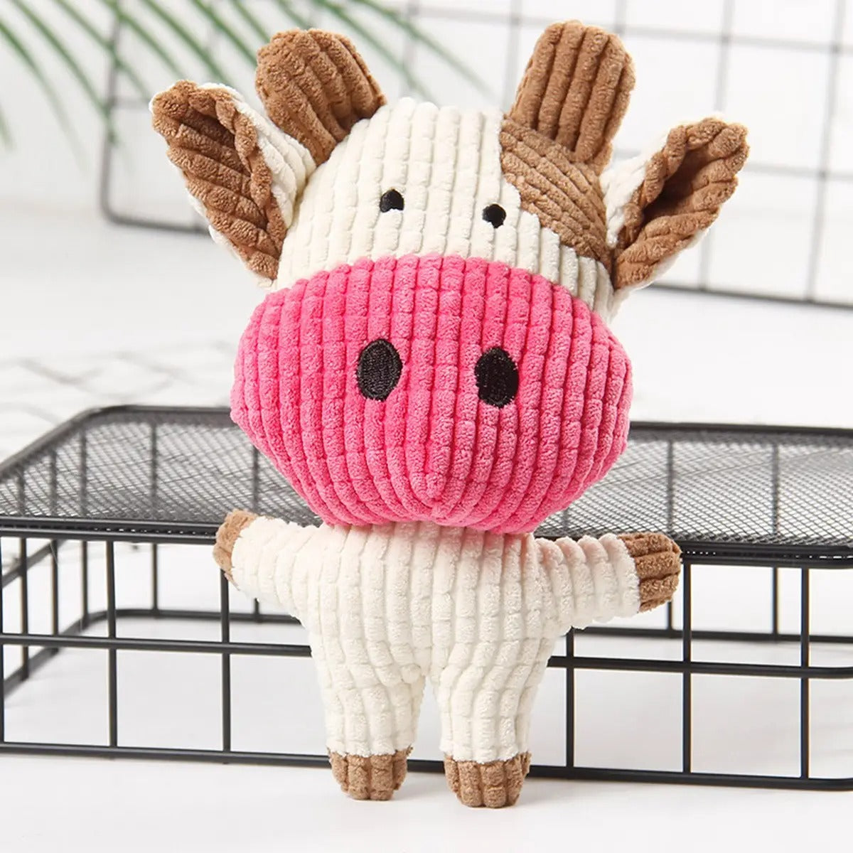 Durable Corn Velvet Squeaky Companion Toy_CWMM5392