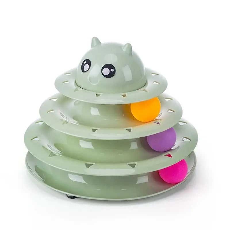 3-Layer Pet Toy,Track Turntable Self-Play Cat Toy_CWMM5250
