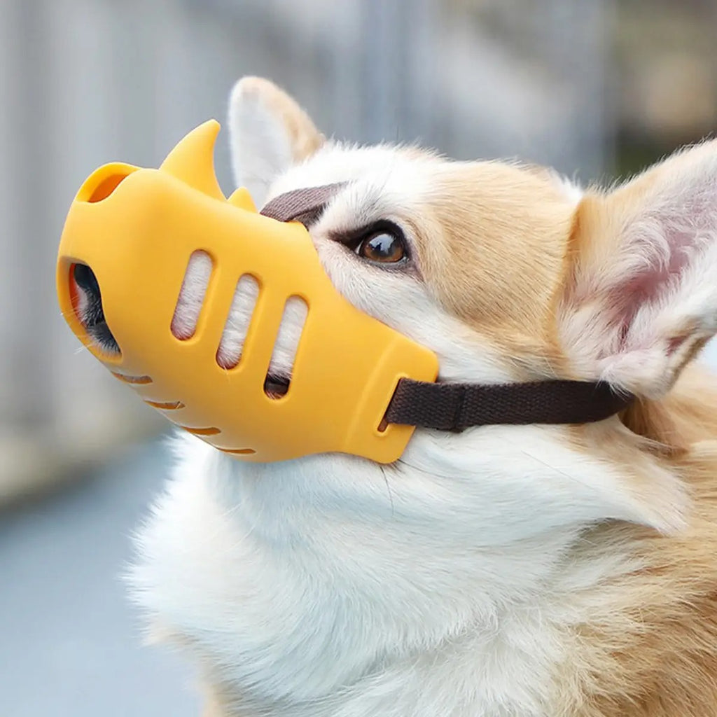 Dog Muzzle for Corgis & Shiba Inu-Anti-Bark & Bite_CWMM7264