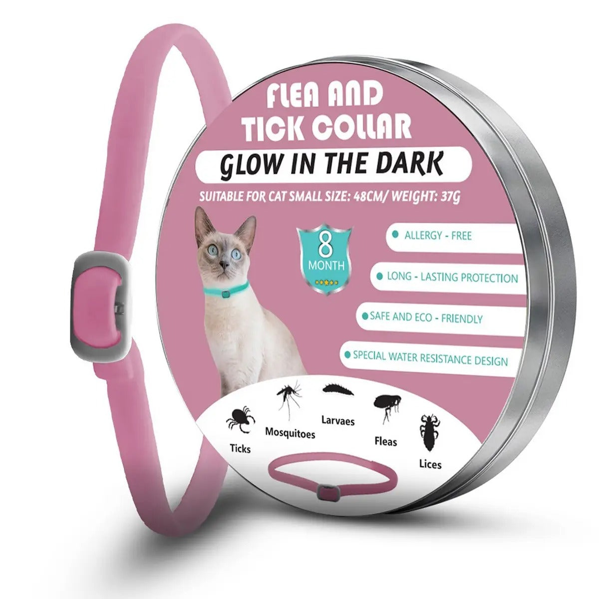 Glow Pet Flea and Tick Collar for Dogs and Cats_CWMM6500
