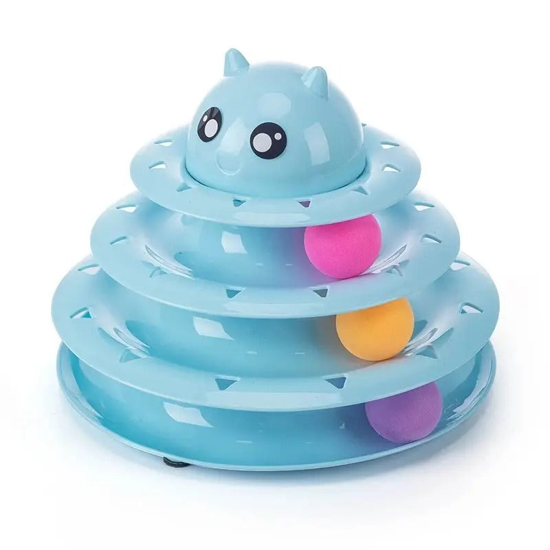 3-Layer Pet Toy,Track Turntable Self-Play Cat Toy_CWMM5250