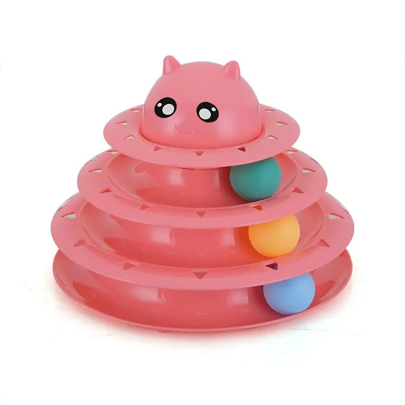 3-Layer Pet Toy,Track Turntable Self-Play Cat Toy_CWMM5250