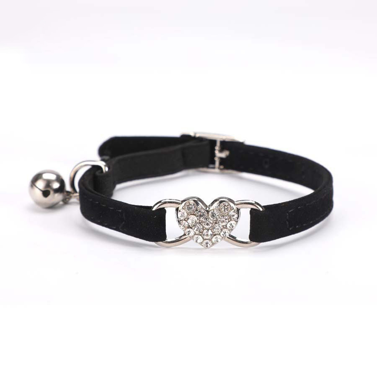 Colorful velvet cat and dog collar (with bell)_CWMM7427