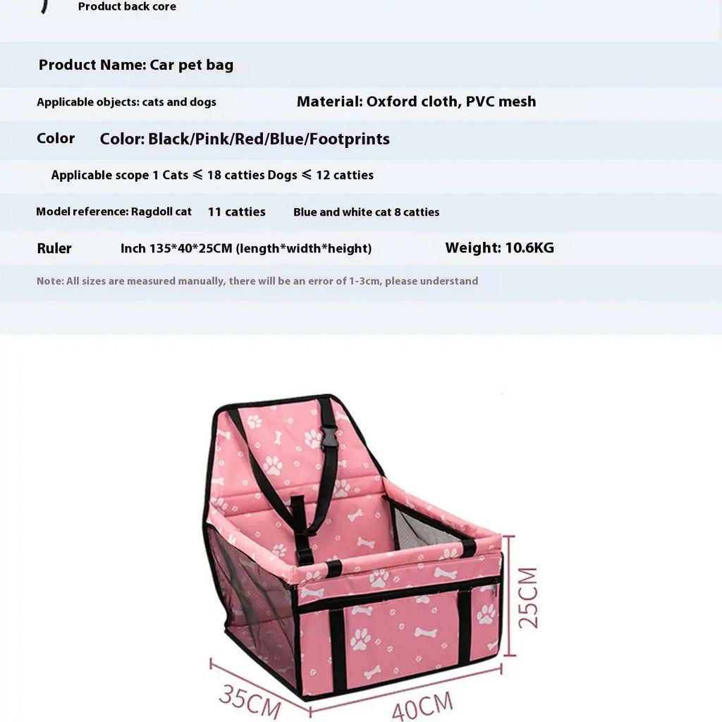 Car Pet Seat Carrier for Cats & Dog_CWMM6034