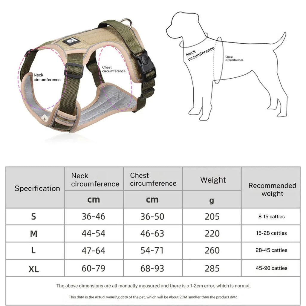 Large Dog Vest Harness for Outdoor Training Use_CWMM7301