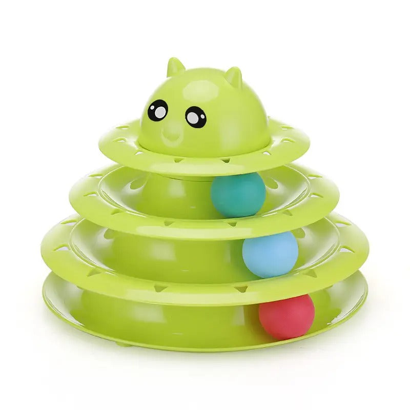 3-Layer Pet Toy,Track Turntable Self-Play Cat Toy_CWMM5250