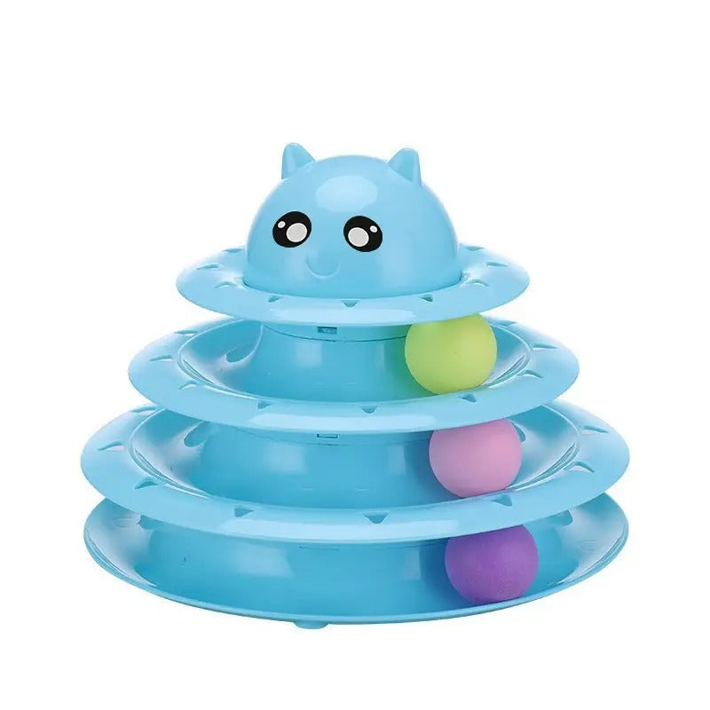 3-Layer Pet Toy,Track Turntable Self-Play Cat Toy_CWMM5250