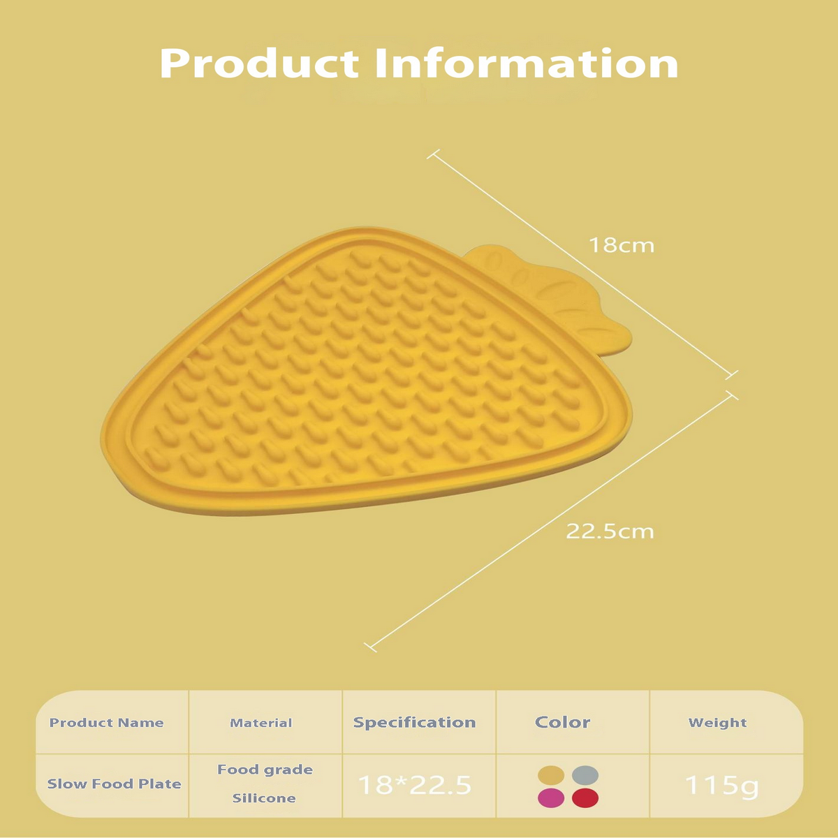 Carrot Shaped Pet Lick Mat – Anti-Choke Feeder_CWMM7165