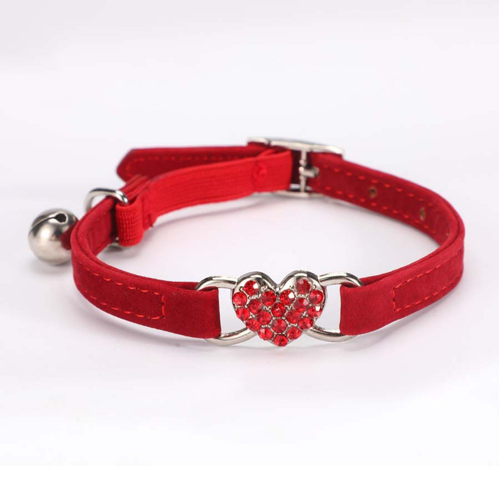 Colorful velvet cat and dog collar (with bell)_CWMM7427