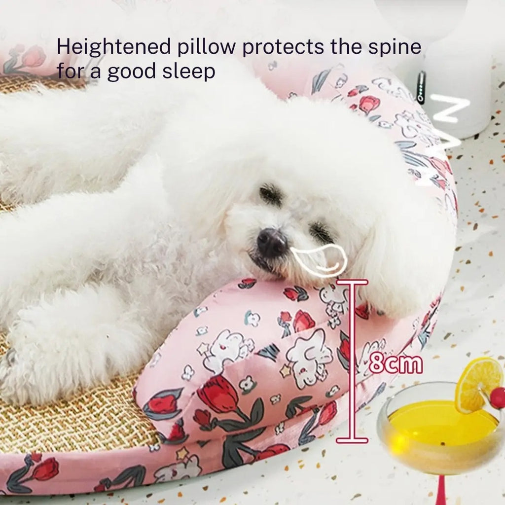 Bamboo Pet Mat Bed for Summer, Removable Cover_CWMM7027
