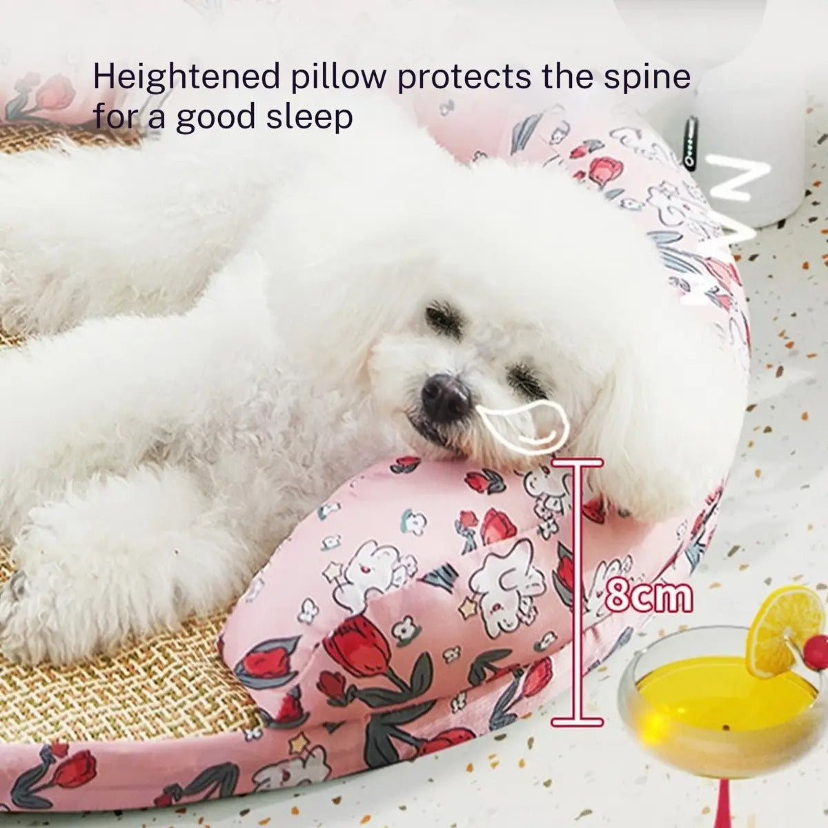 Bamboo Pet Mat Bed for Summer, Removable Cover_CWMM7027