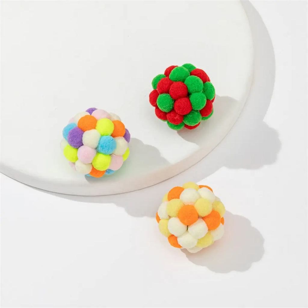 Colorful Cat Pom Balls – Chase & Play Fun_CWMM6811