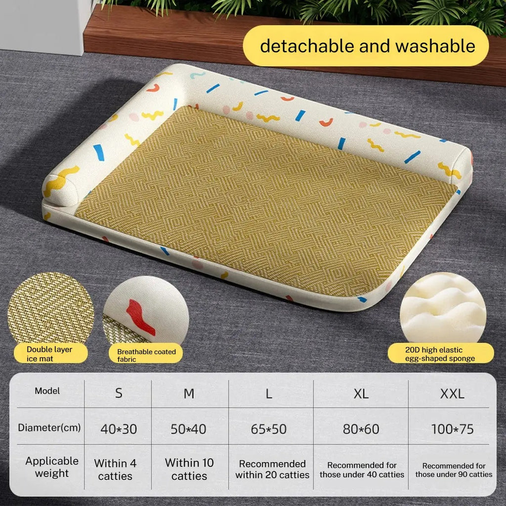 Cooling Pet Bed Mat for Dogs and Cats Summer Use_CWMM6292