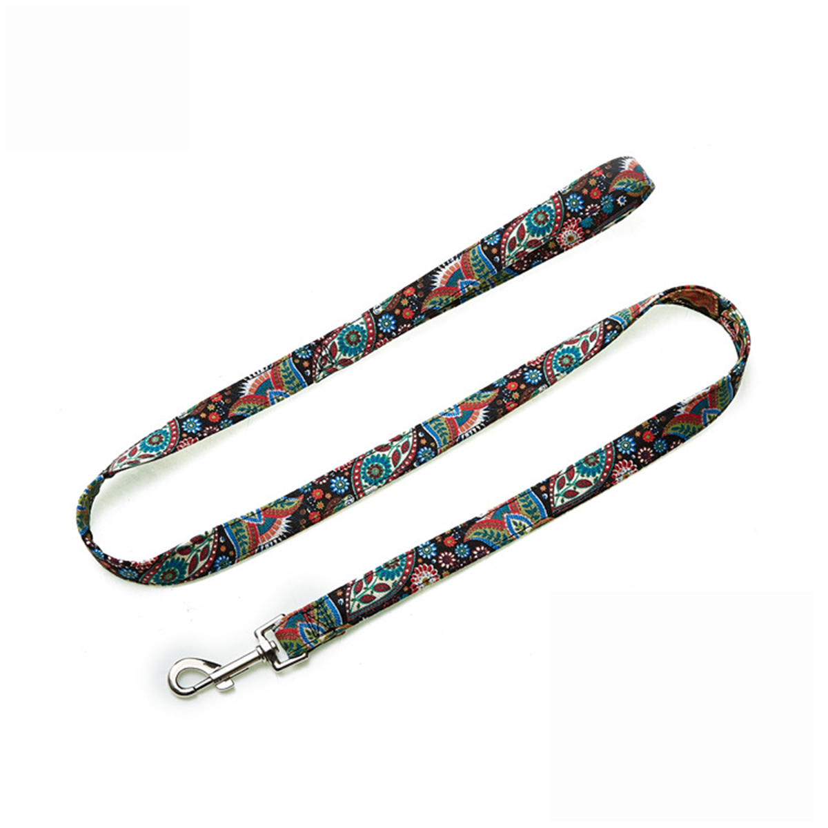 Boho Dog Leash – Floral Ethnic Print Design_CWMM7613