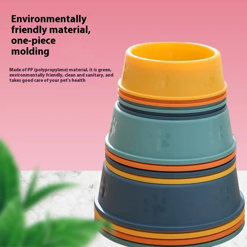 Dog Paw Print Dog Bowl Non-Slip Feeding Pet Bowl_CWMM5119