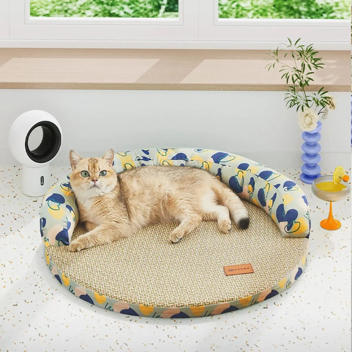 Bamboo Pet Mat Bed for Summer, Removable Cover_CWMM7027