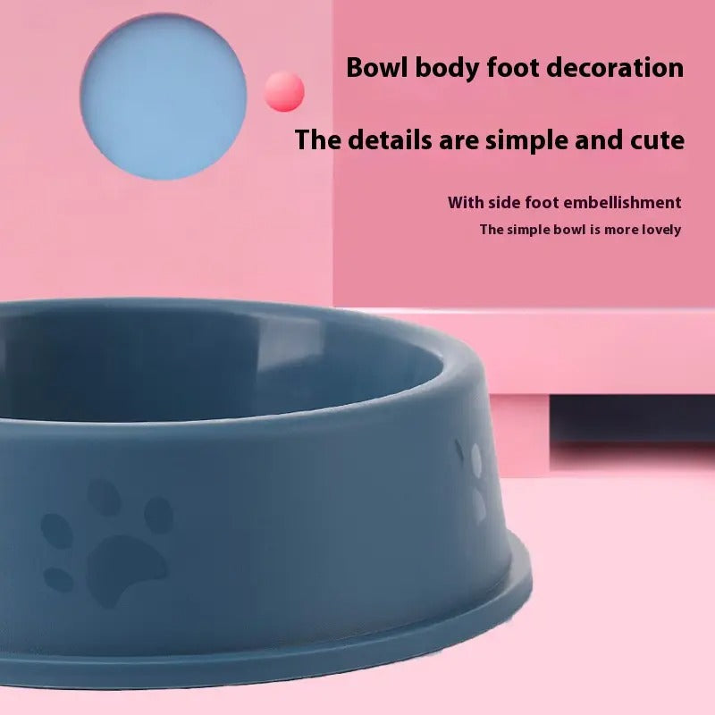 Dog Paw Print Dog Bowl Non-Slip Feeding Pet Bowl_CWMM5119