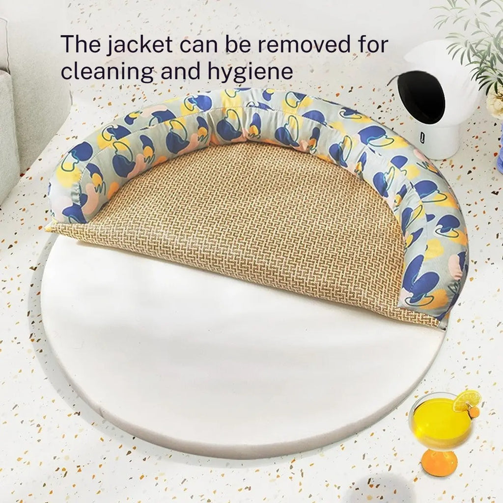 Bamboo Pet Mat Bed for Summer, Removable Cover_CWMM7027