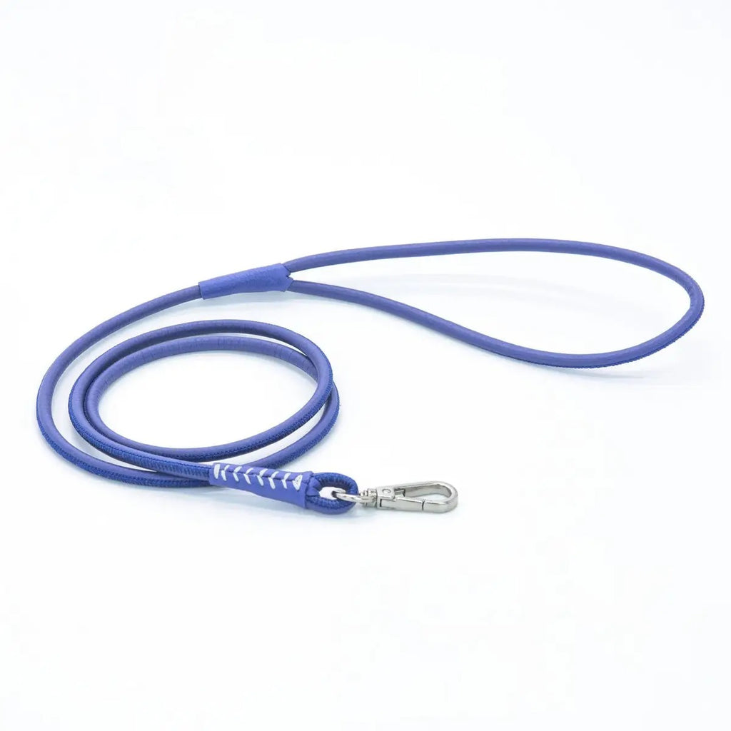 Genuine Leather Round Dog Leash for Small Breeds_CWMM7726