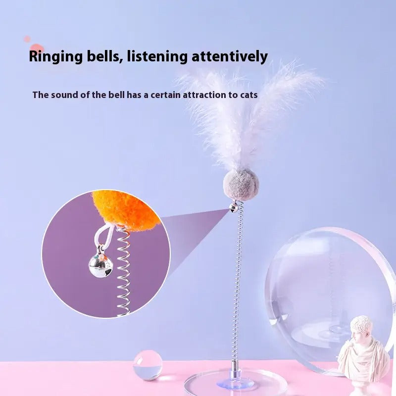 Cat Teaser Wand, Suction Base,Pet Toy_CWMM5209