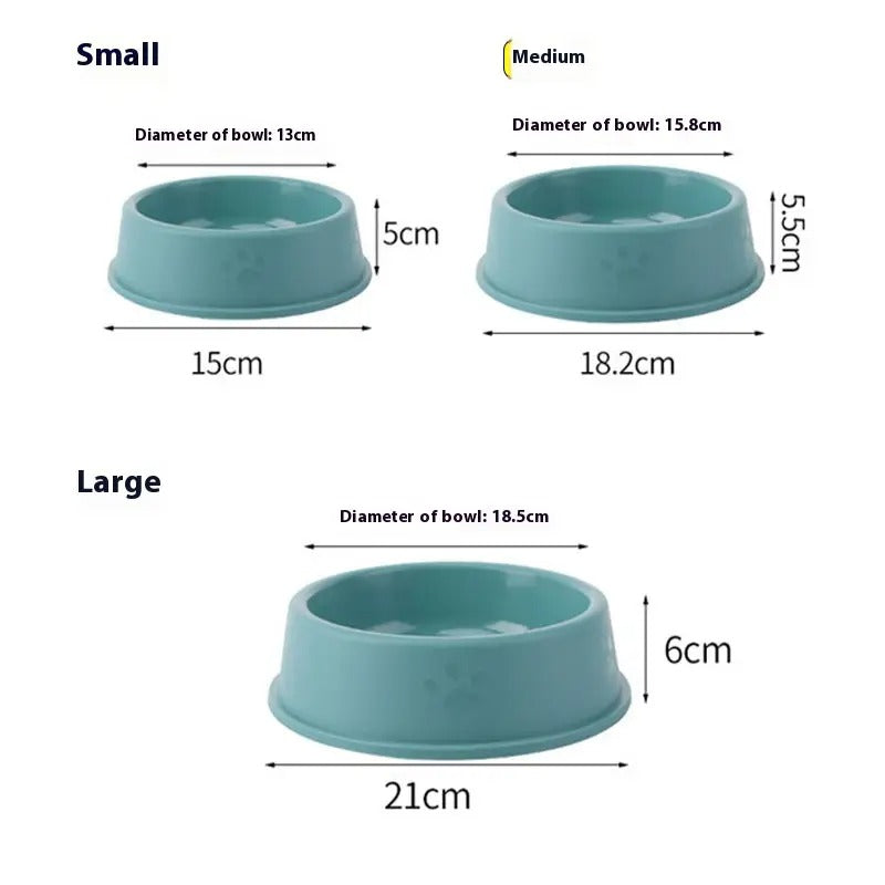 Dog Paw Print Dog Bowl Non-Slip Feeding Pet Bowl_CWMM5119