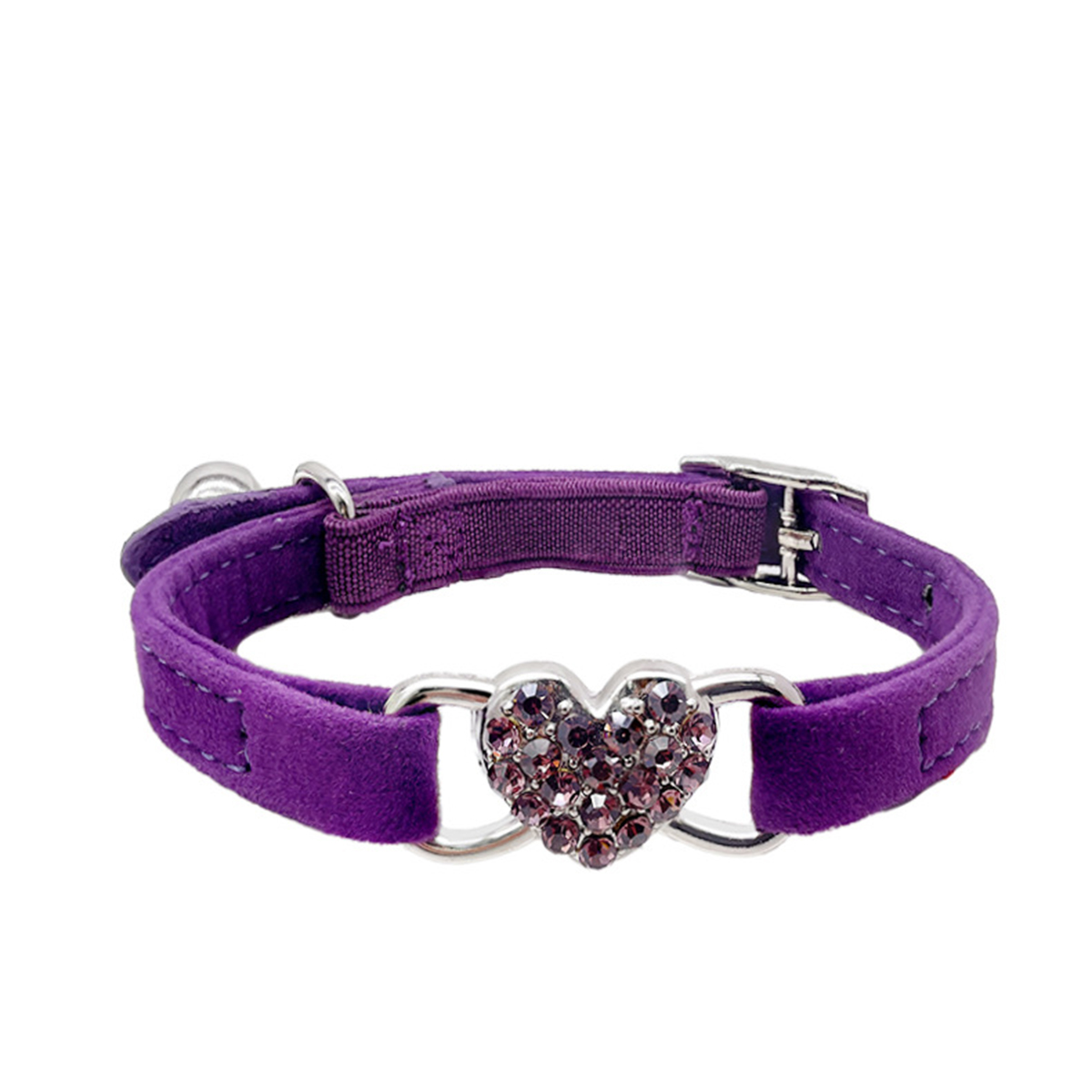 Colorful velvet cat and dog collar (with bell)_CWMM7427
