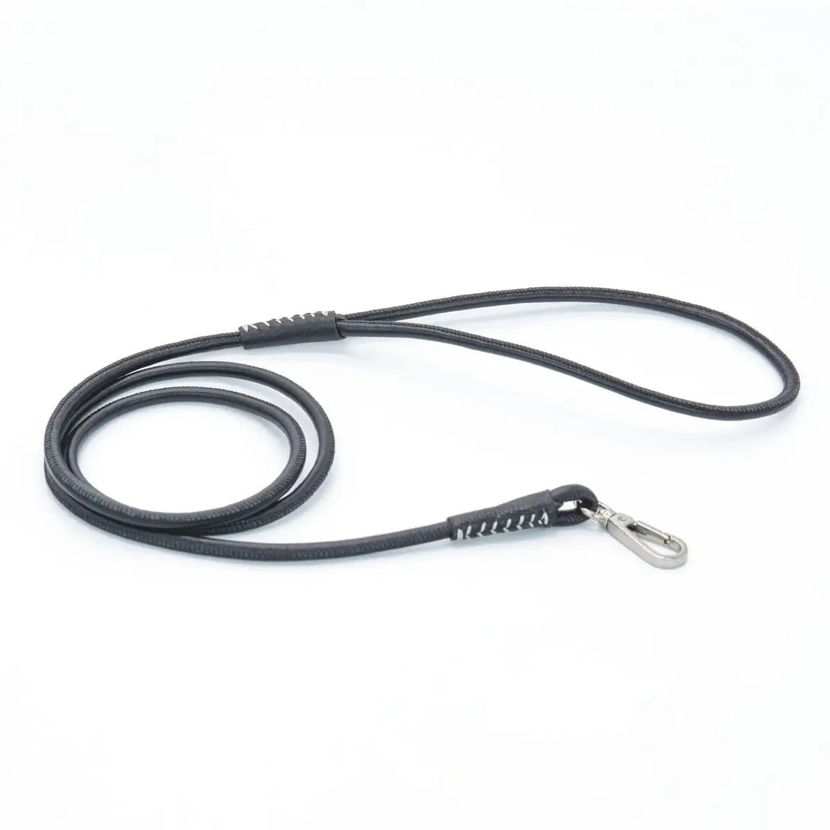 Genuine Leather Round Dog Leash for Small Breeds_CWMM7726