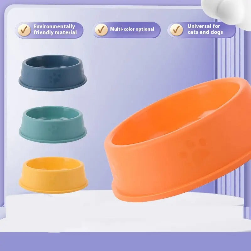 Dog Paw Print Dog Bowl Non-Slip Feeding Pet Bowl_CWMM5119