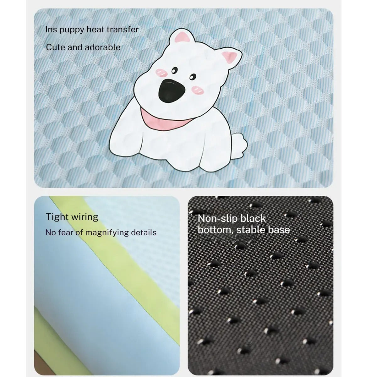 Breathable Dog Cooling Mat, Washable Summer Bed_CWMM7026