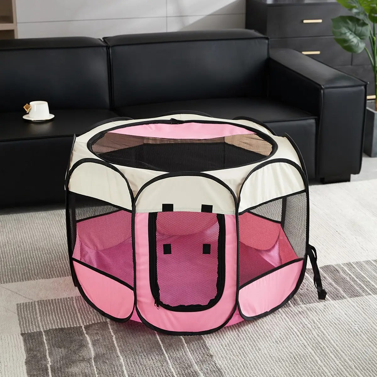 Foldable Waterproof Pet Playpen with Removable_CWMM5884