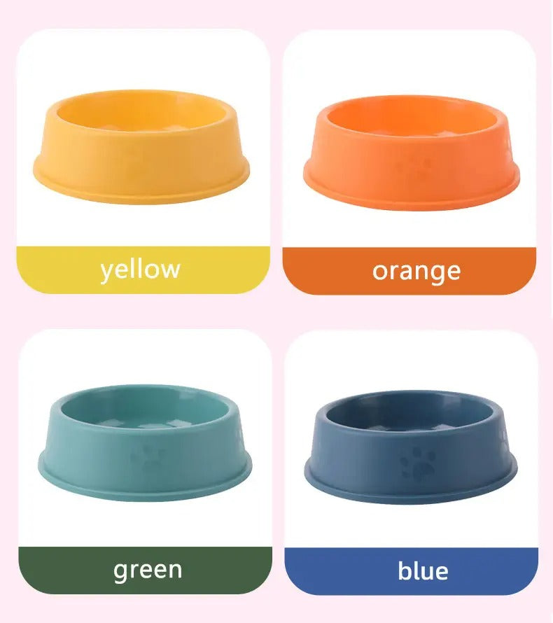 Dog Paw Print Dog Bowl Non-Slip Feeding Pet Bowl_CWMM5119