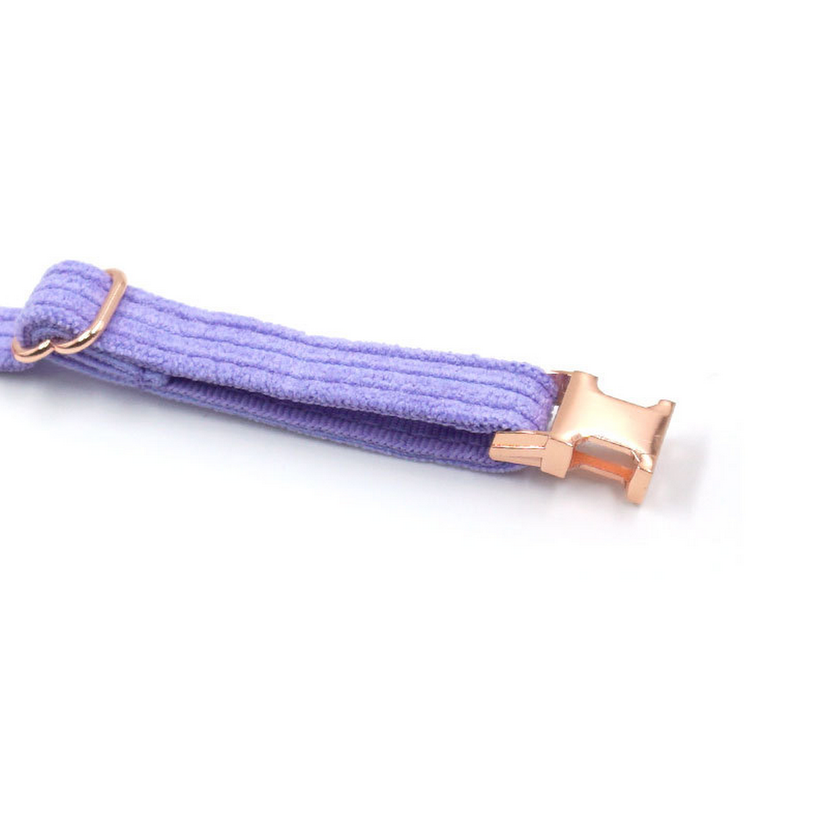 Lilac Corduroy Cat Collar with Bell & Bow_CWMM7081