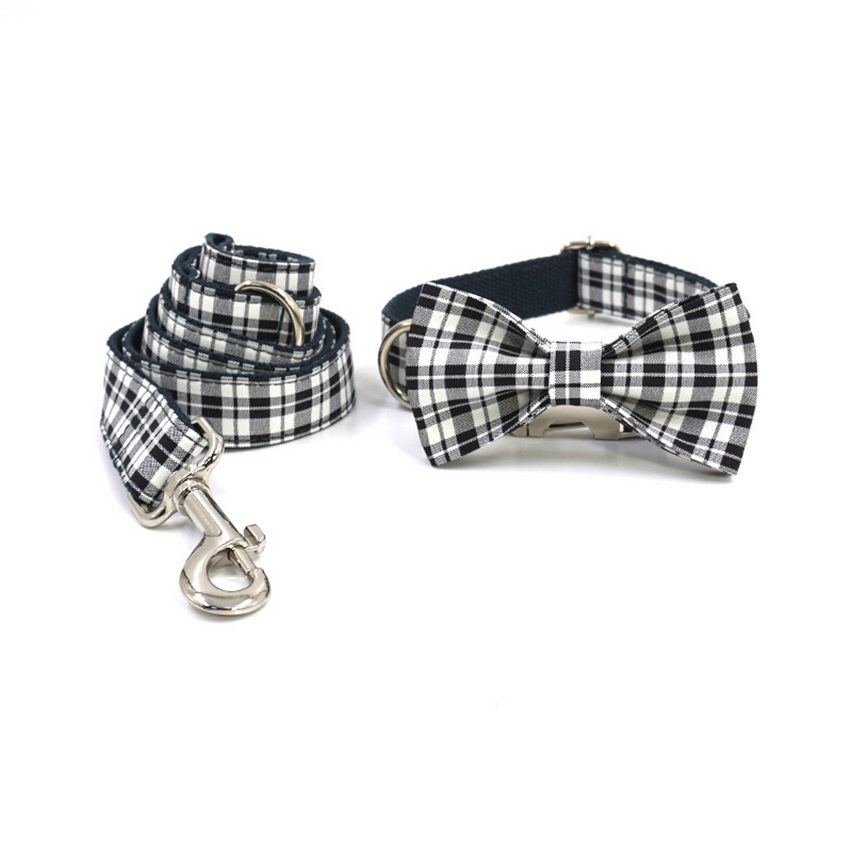 British Style Checkered Dog Collar Set_CWMM7088