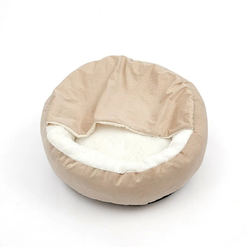 Creative Shell-Shaped Soft Plush Cat Bed & Blanket_CWMM5891