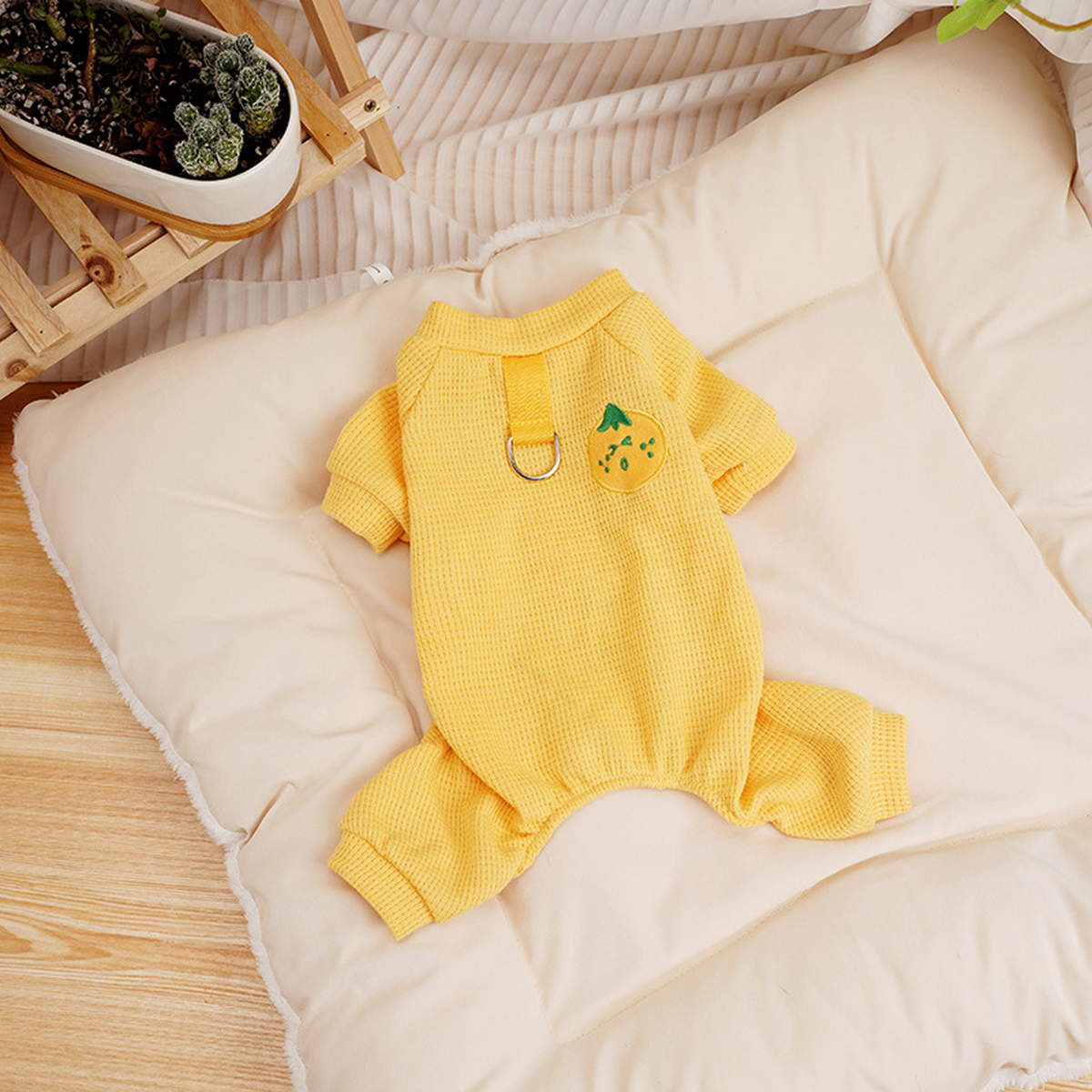 Cozy Waffle Pet Suit – Small Dog Four-Leg Wear_CWMM7349