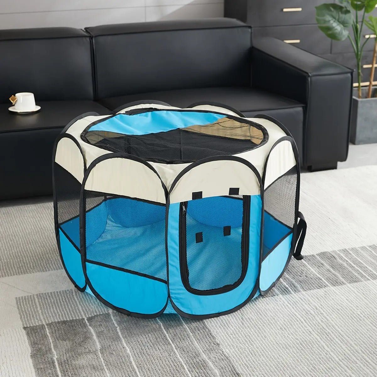 Foldable Waterproof Pet Playpen with Removable_CWMM5884
