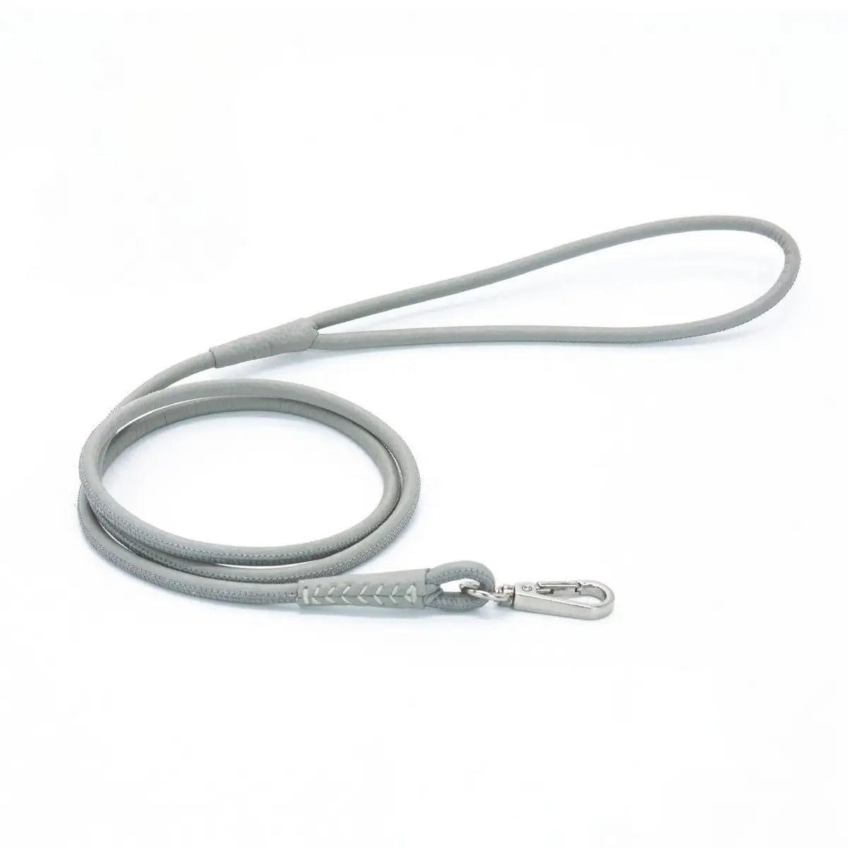 Genuine Leather Round Dog Leash for Small Breeds_CWMM7726