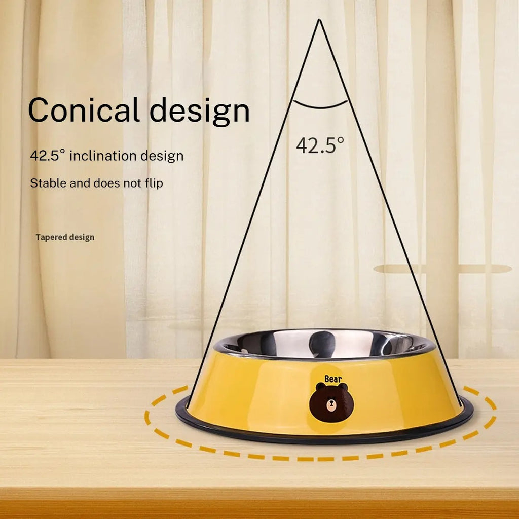 Large Capacity Non-Slip Dog Food Bowl Stainless_CWMM6251