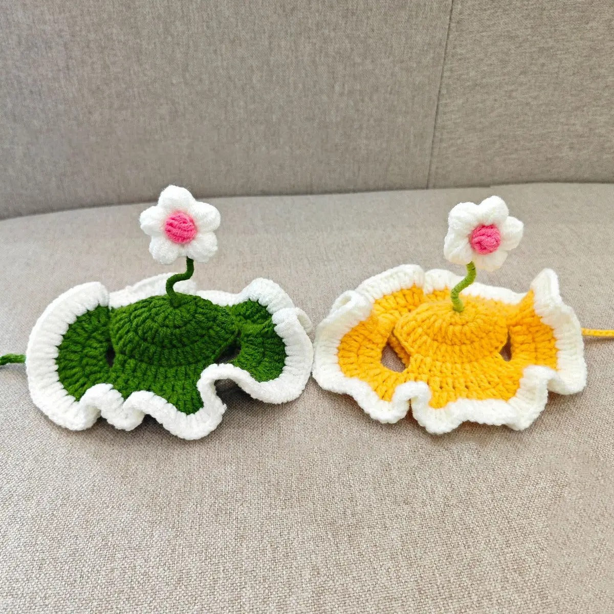 Crochet Flower Sprout Hat for Cats & Dogs_CWAH3694