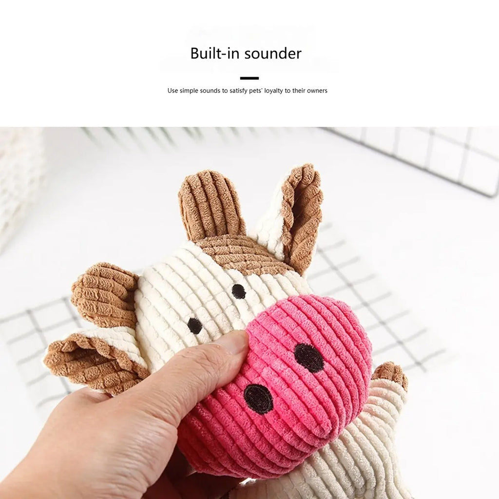 Durable Corn Velvet Squeaky Companion Toy_CWMM5392