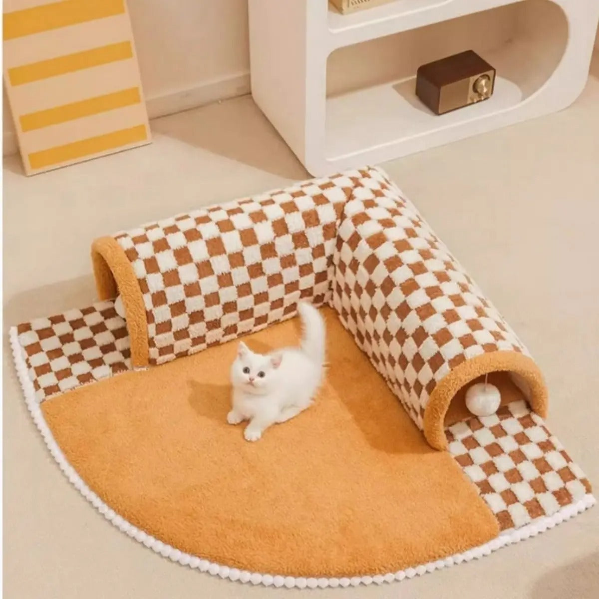 4-Season Cat Tunnel Bed, Removable, Secure & Cozy_CWMM7043