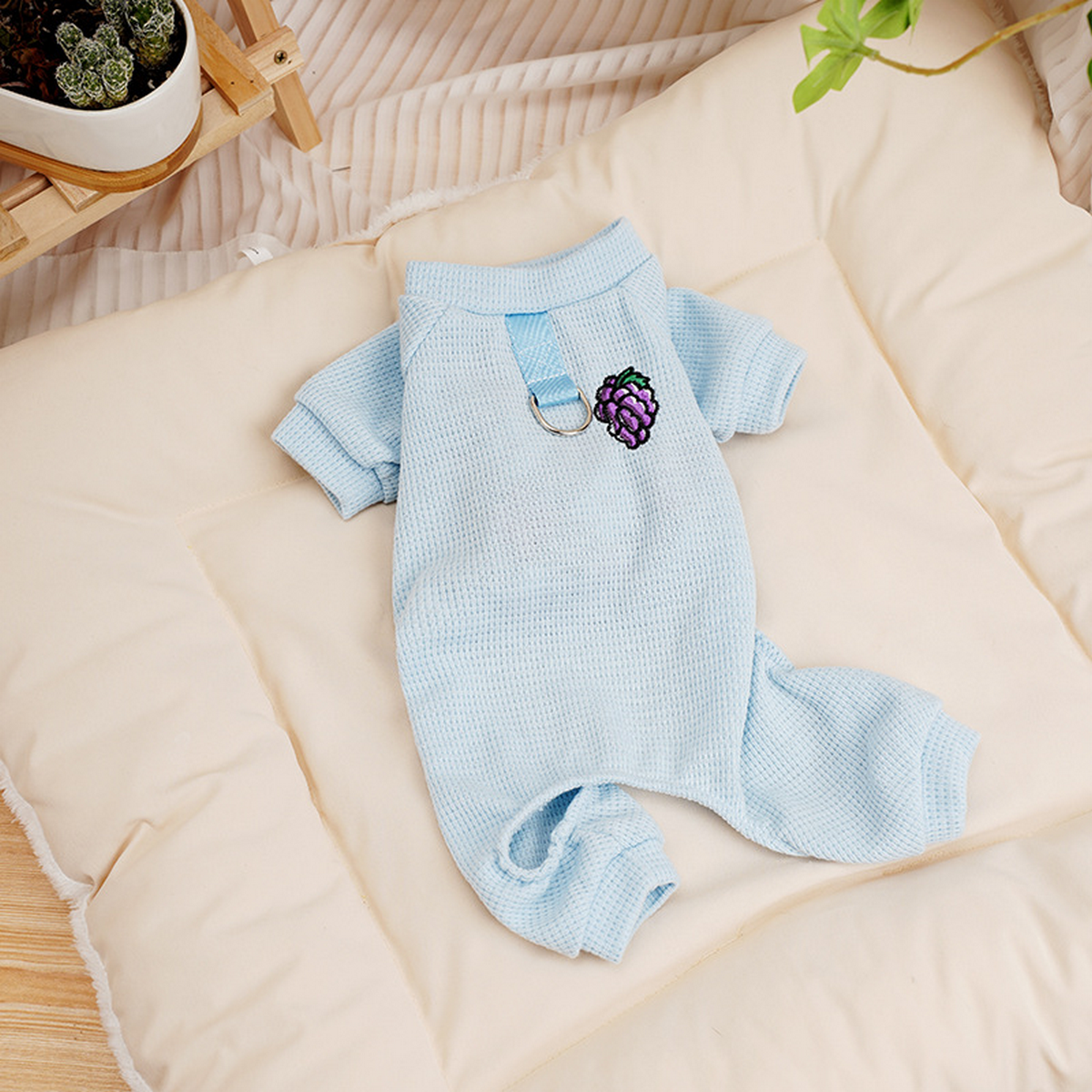 Cozy Waffle Pet Suit – Small Dog Four-Leg Wear_CWMM7349