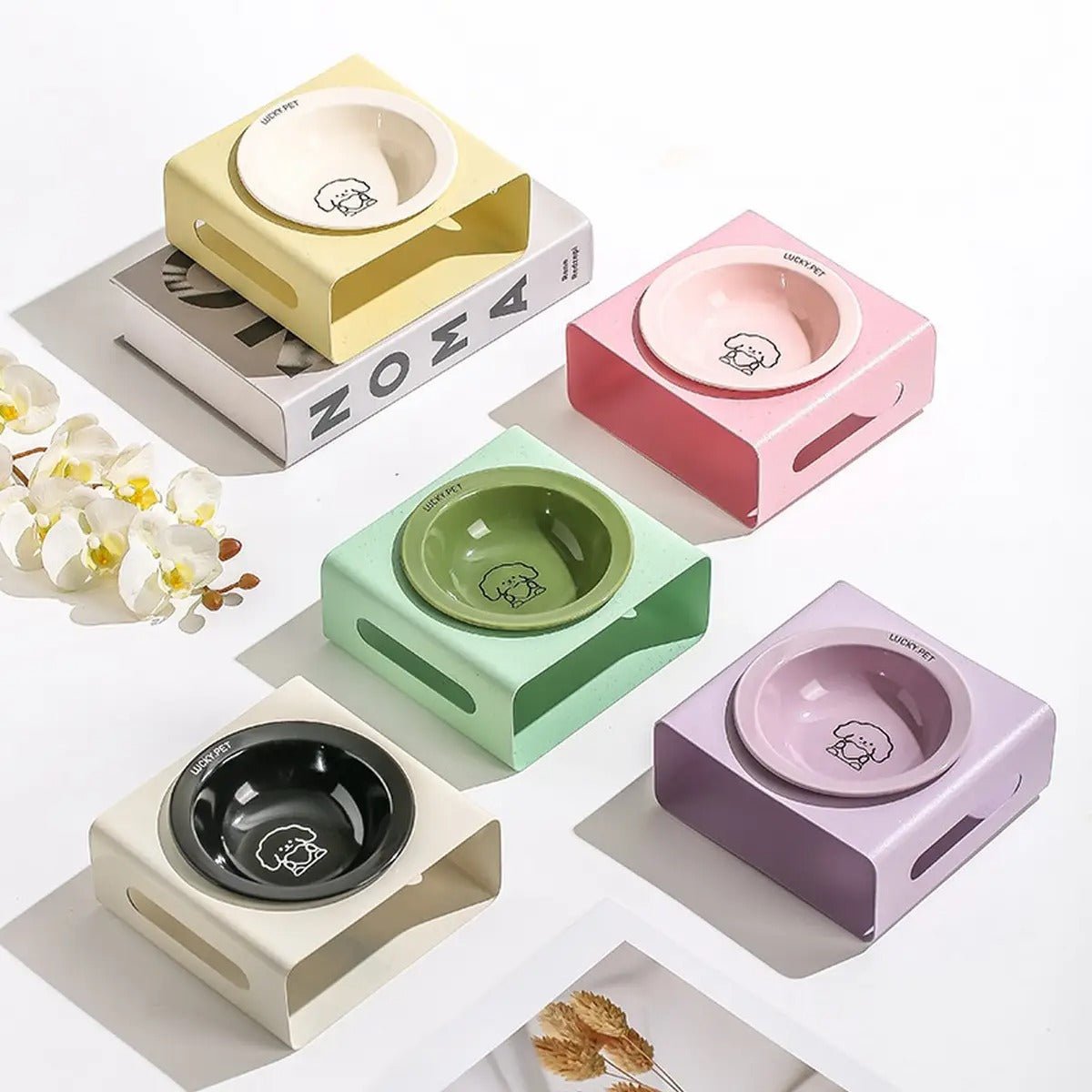 Non-Slip Elevated Cat & Dog Feeder Bowl_CWMM5943