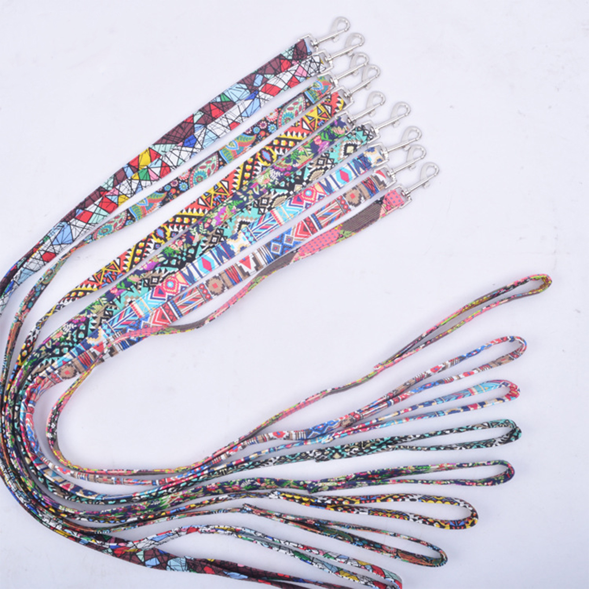 Boho Dog Leash – Floral Ethnic Print Design_CWMM7613