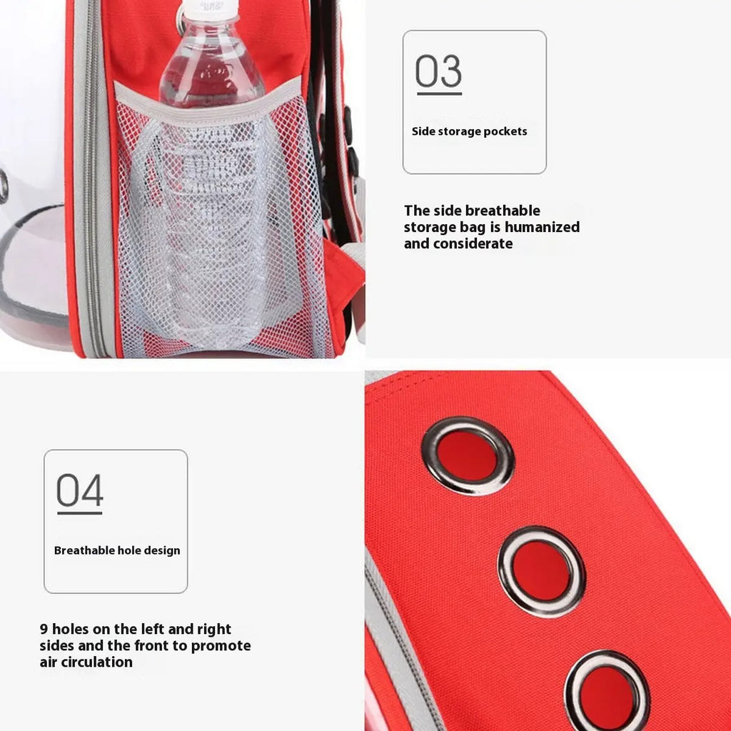 Large Transparent Pet Backpack for Cats & Dog_CWMM6033