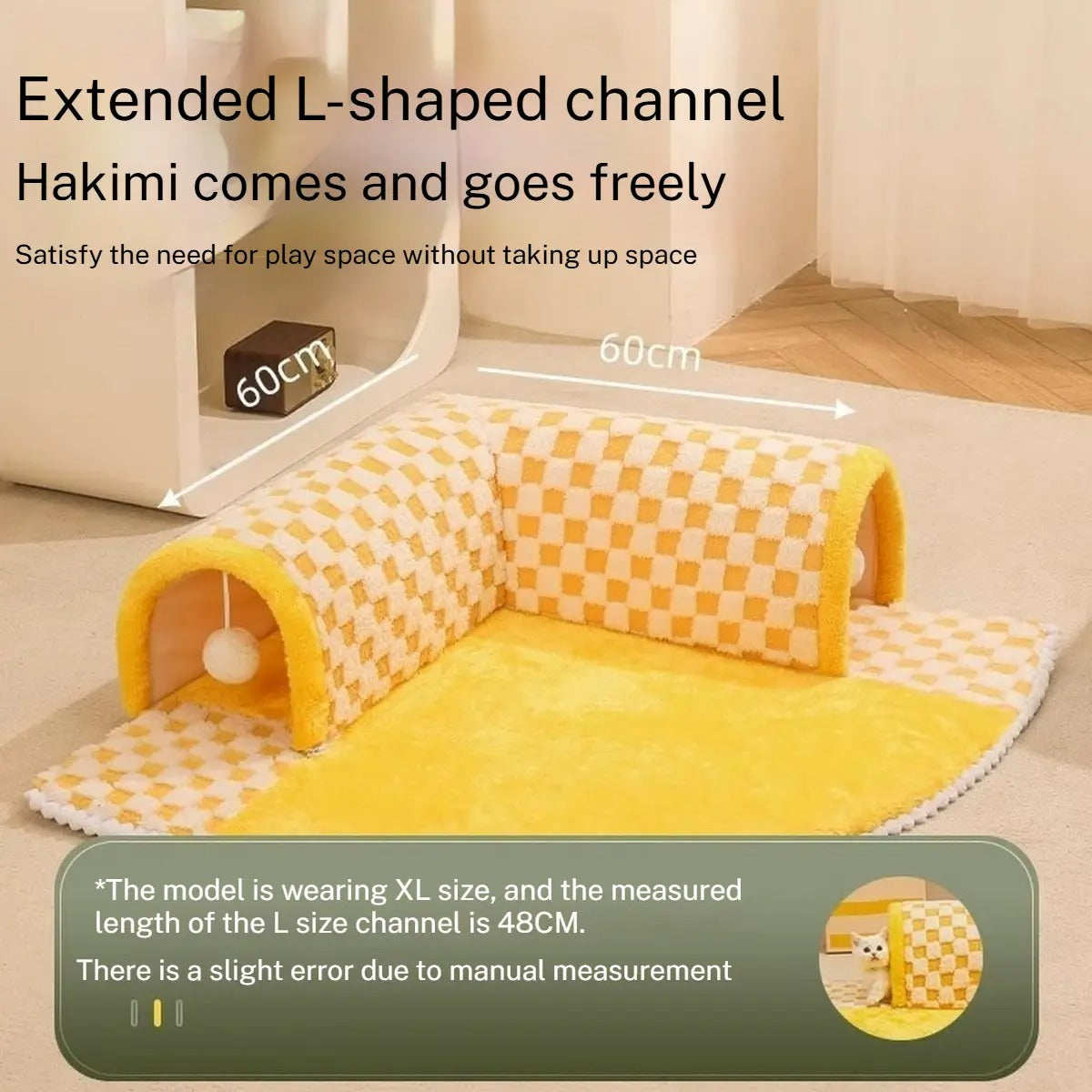 4-Season Cat Tunnel Bed, Removable, Secure & Cozy_CWMM7043