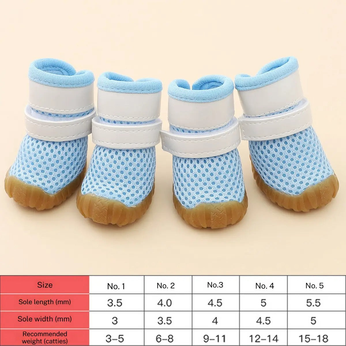 All-Season Dog Shoes – Waterproof Velcro Booties_CWMM7254