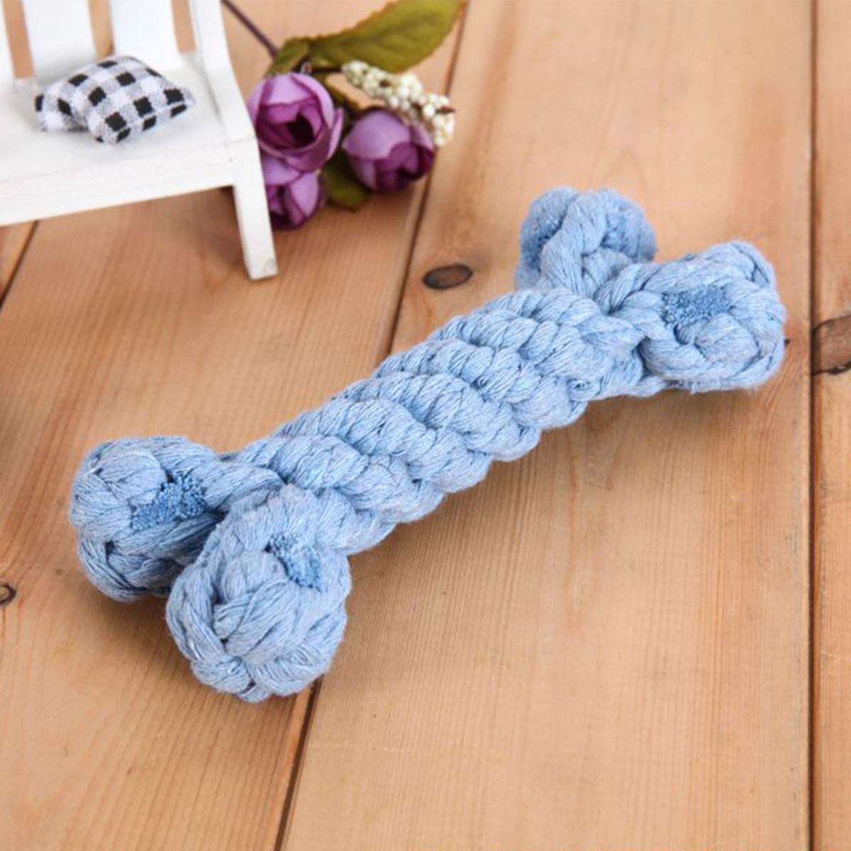 Cotton Rope Bone Dog Toy – Durable & Dental_CWMM8028