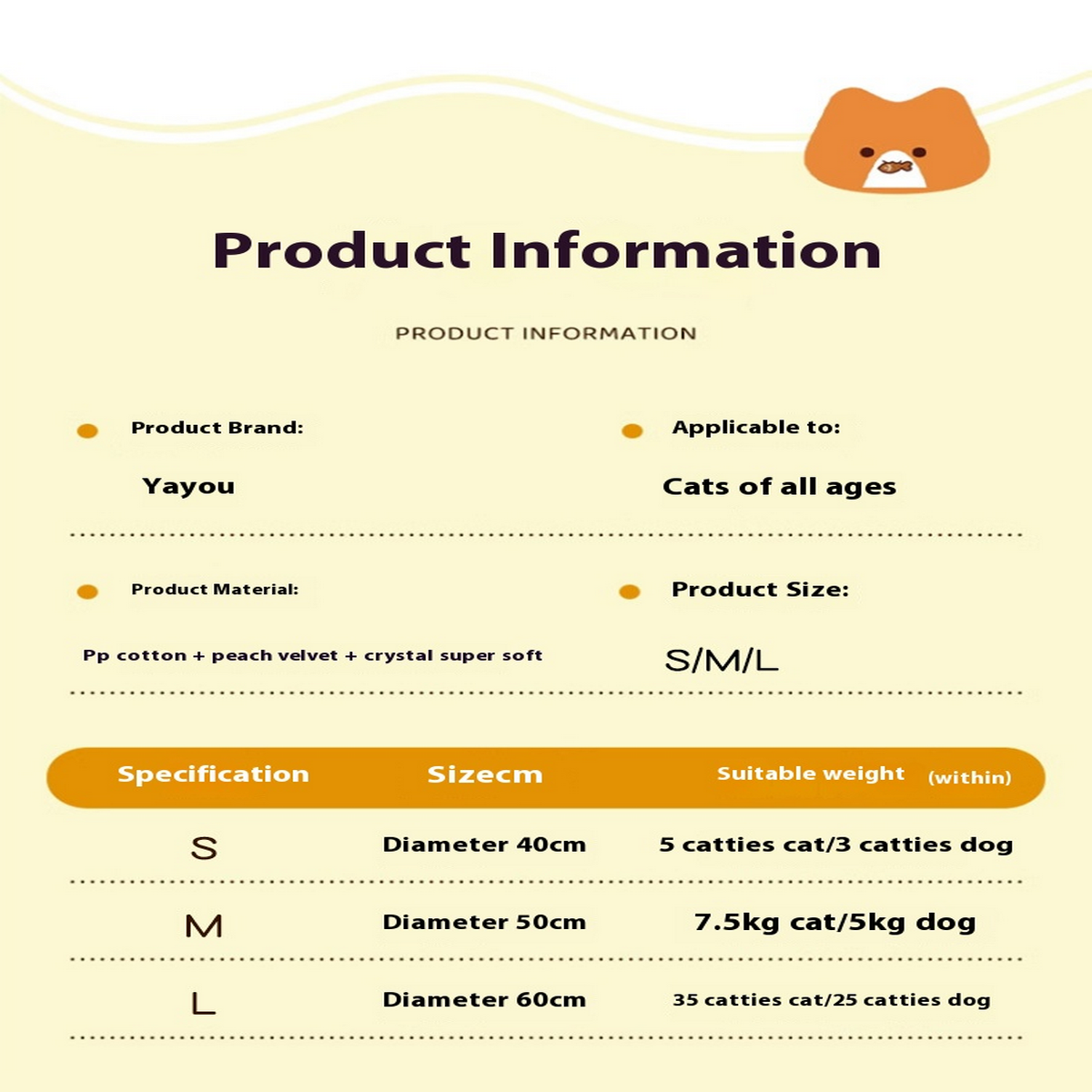 All Season Round Pet Bed – Cat & Small Dog Nest_CWMM7929